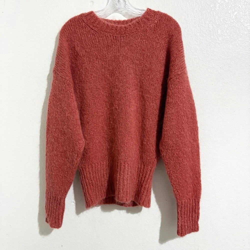 Isabel Marant Estelle Mohair Blend Sweater in Orange‎ Red